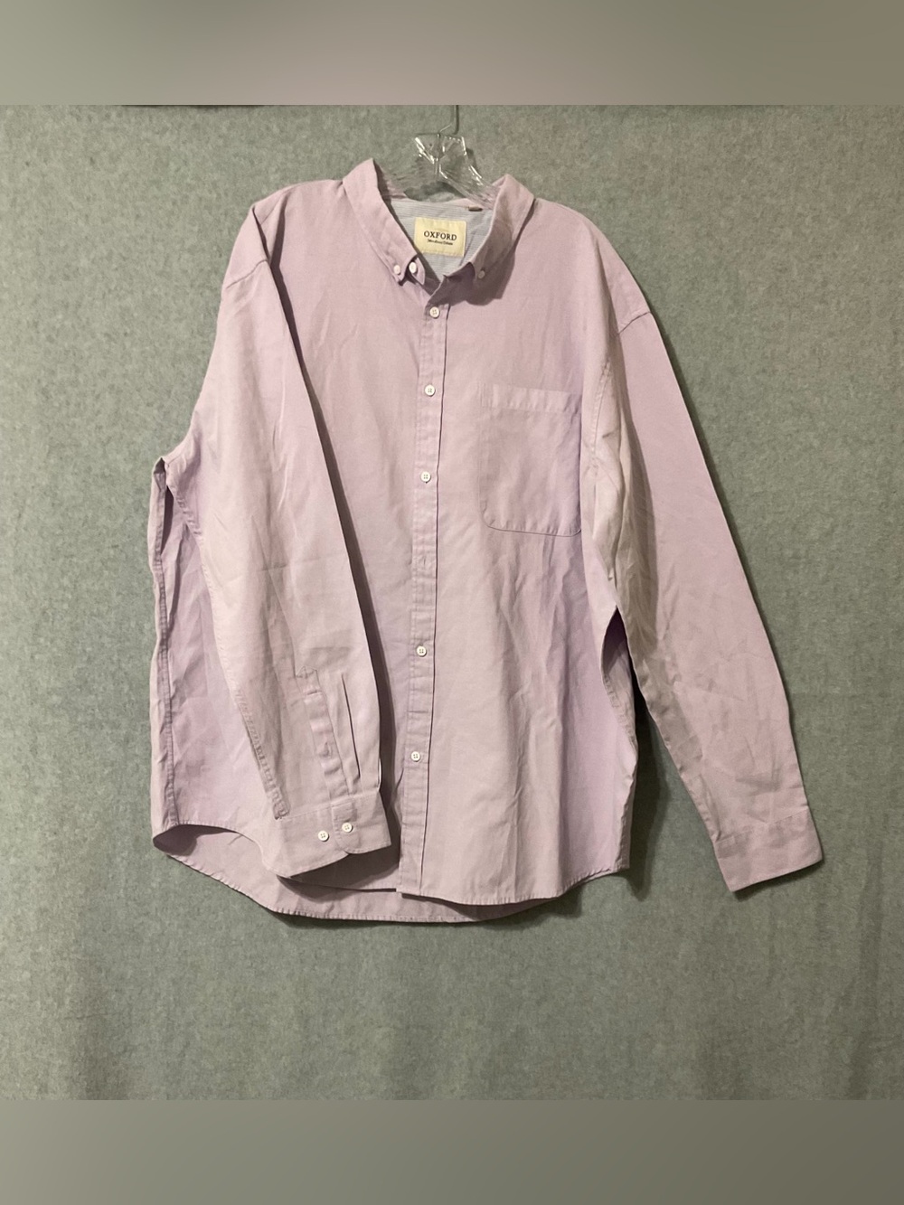 Oxford Men’s Button-Down Shirt - Light Lavender 3 XL